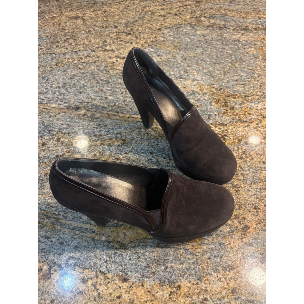 Stuart Weitzman Dark Brown‎ Suede Platform High Heel Ankle Booties Size 8M